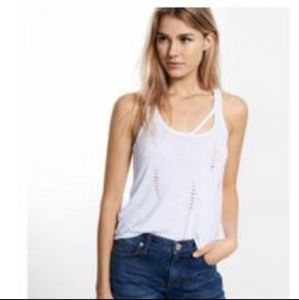 Express distressed  racerback slash neck tank. NWT